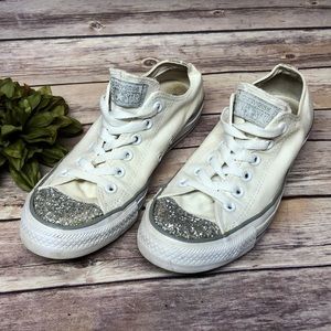 Converse Glitter Toe Canvas Shoes, Sz.8